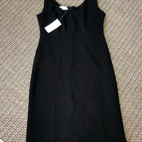 🖤NEW! Calvin Klein Classic Black Sleeveless Mid Length Dress LBD Size 4 - Picture 3 of 14